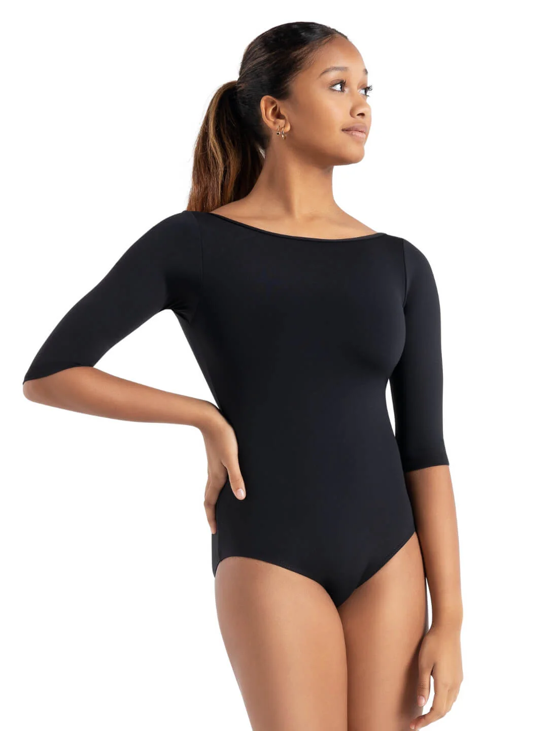 Boatneck 3/4 Sleeve Leotard - Image 3
