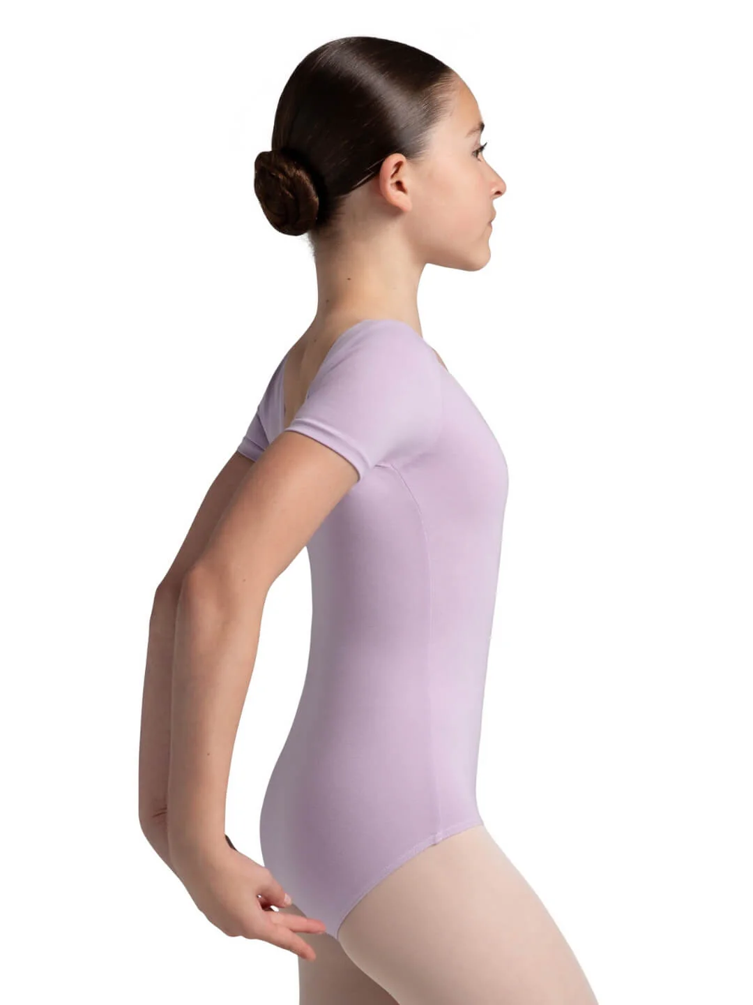 Scoop Neck Short Sleeve Leotard - Girls - Image 11