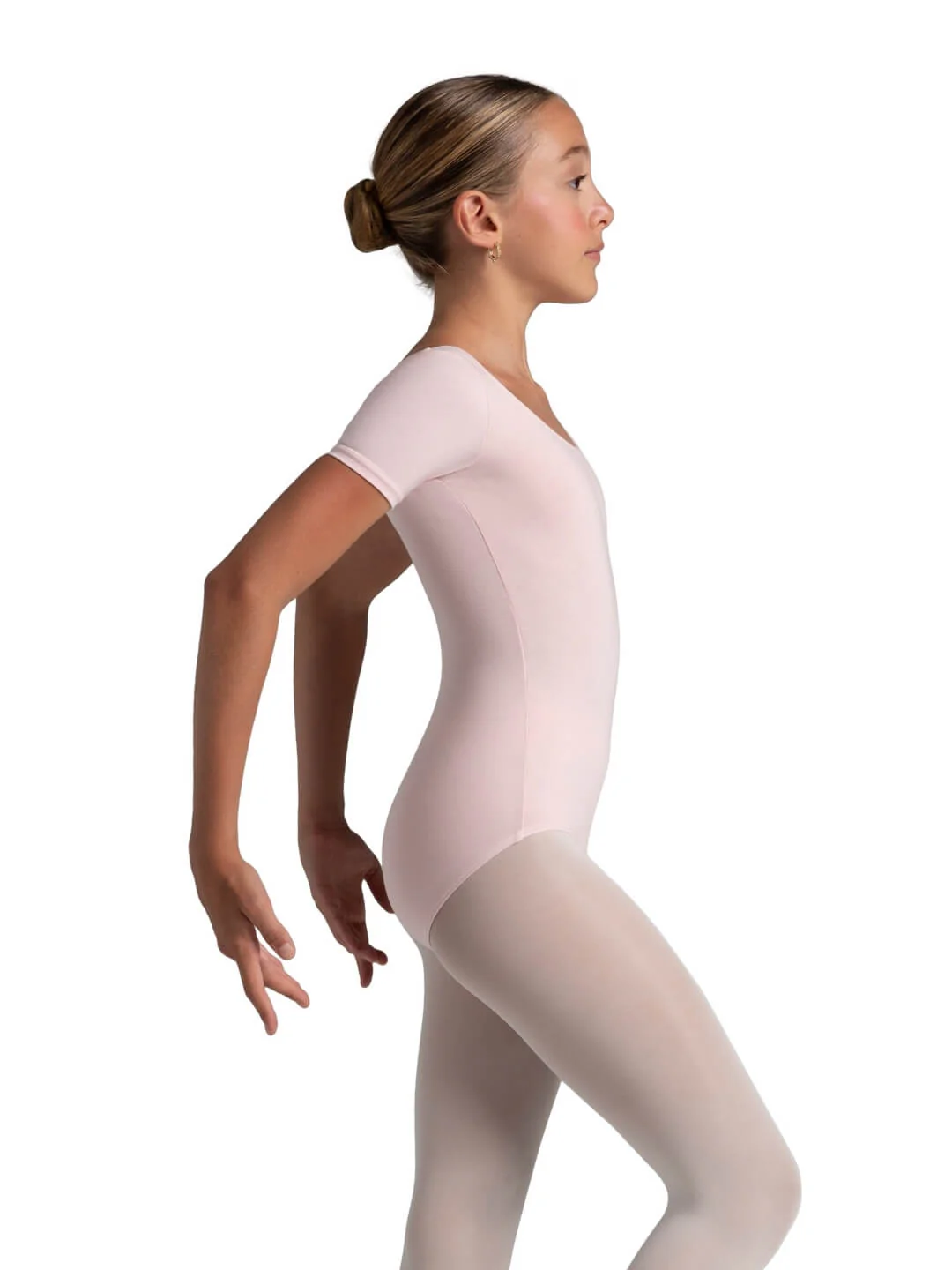 Scoop Neck Short Sleeve Leotard - Girls - Image 17