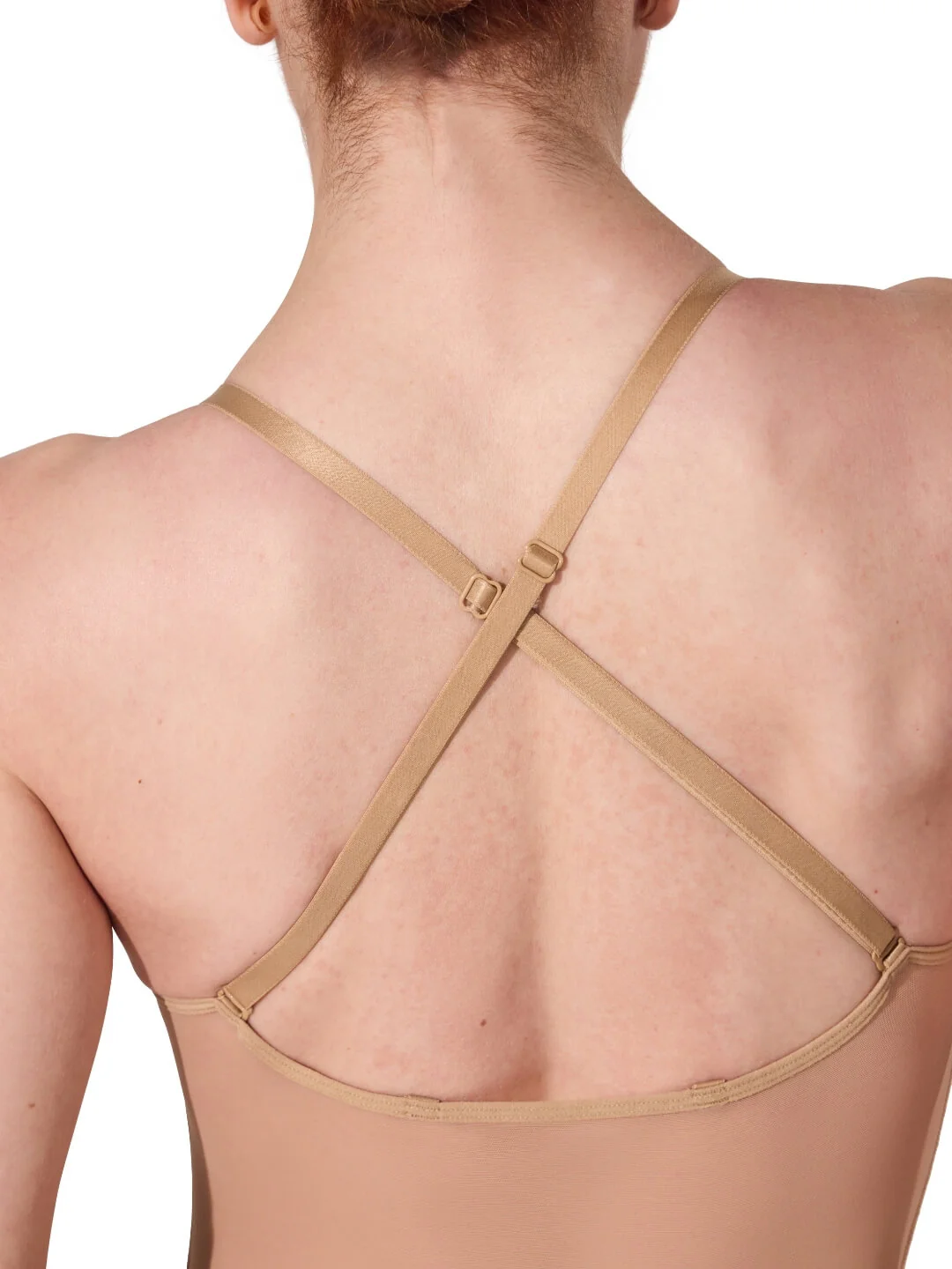 Plunge Neck Mesh Midriff Leotard - Image 28