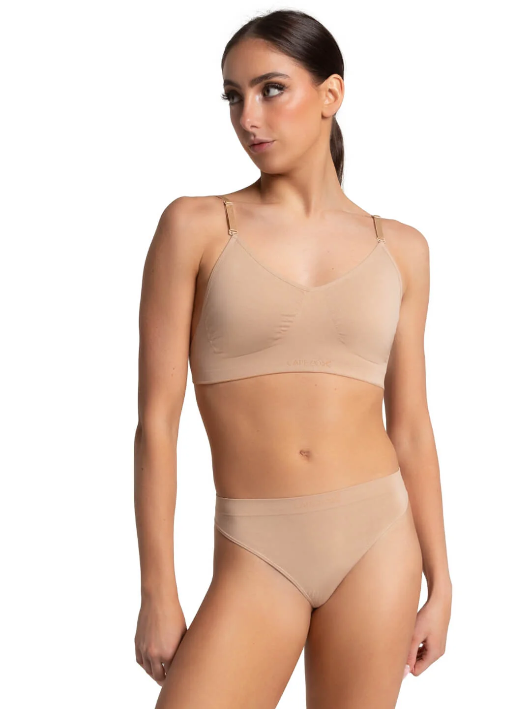 Seamless Clear Back Bra - Image 3
