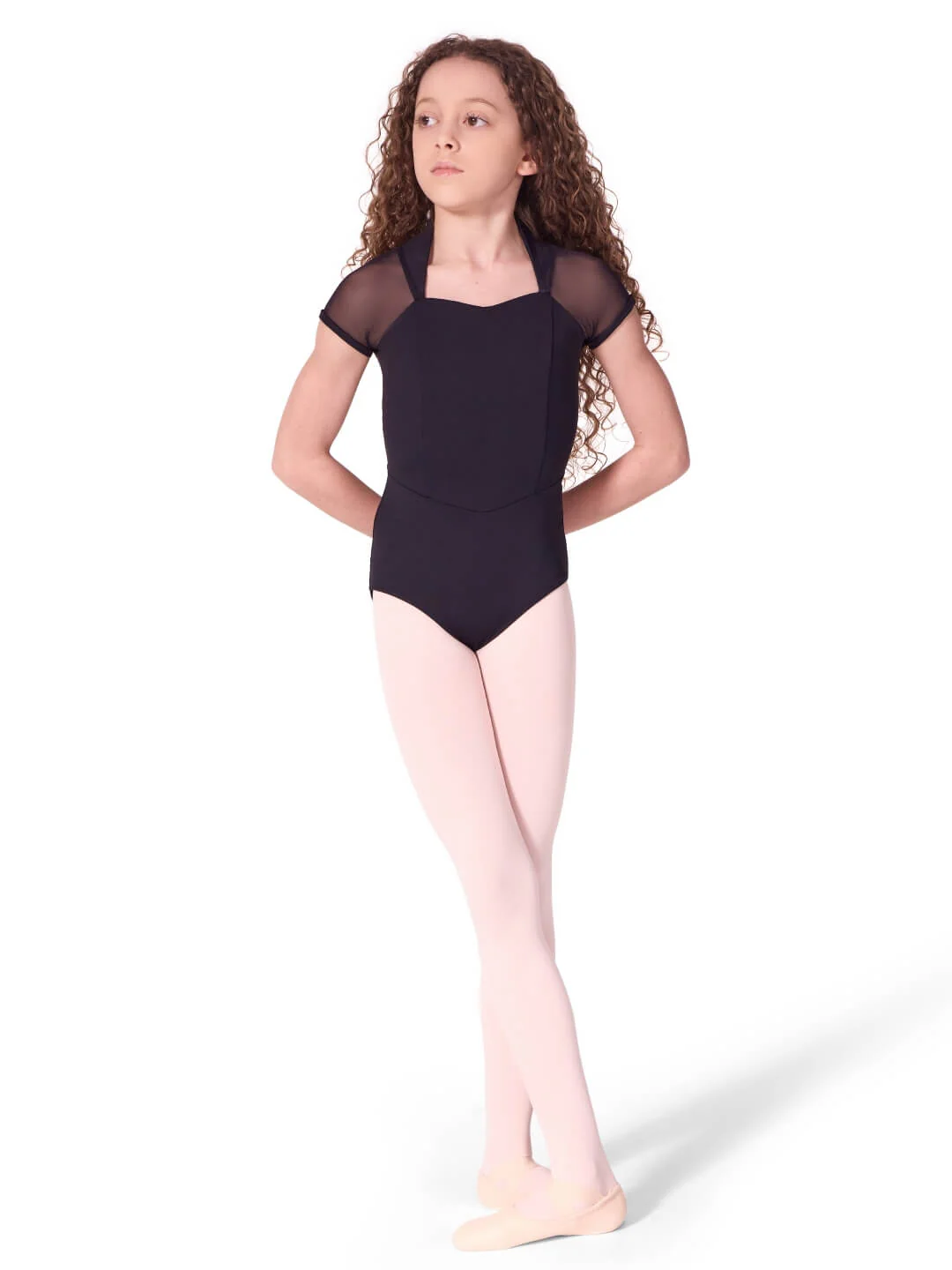 Soft Elegance Corset Short Sleeve Leotard - Tween - Image 4