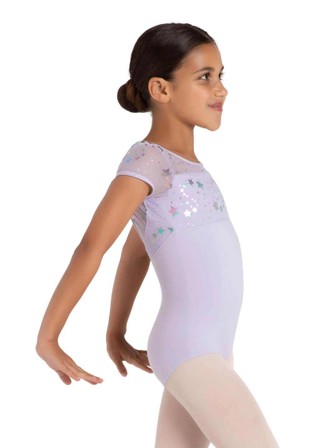 Star Struck Galaxy Short Sleeve Leotard - Girls - Image 2