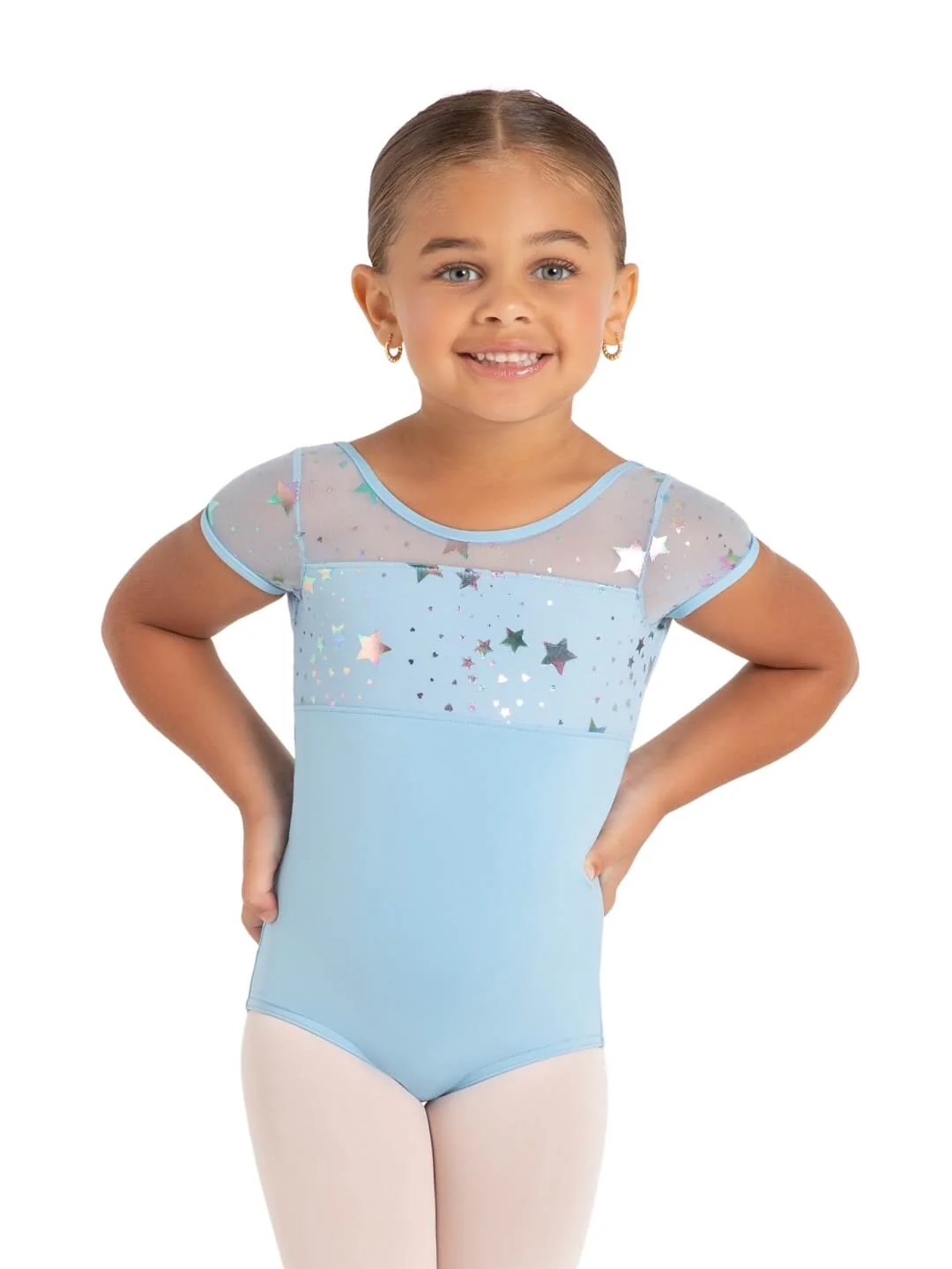 Star Struck Galaxy Short Sleeve Leotard - Girls - Image 9