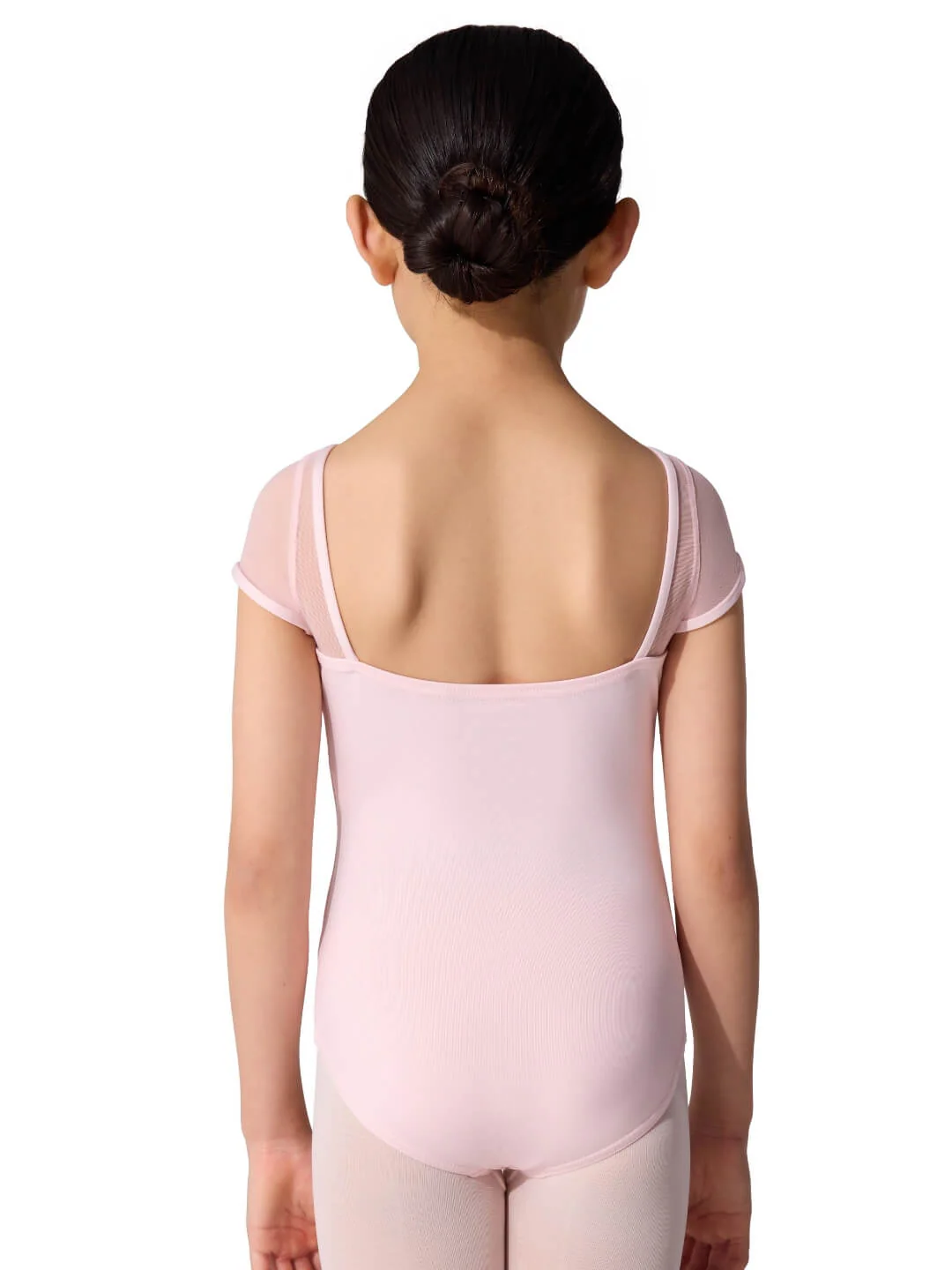 Studio Collection Mesh Yoke Short Sleeve Leotard - Girls - Image 25