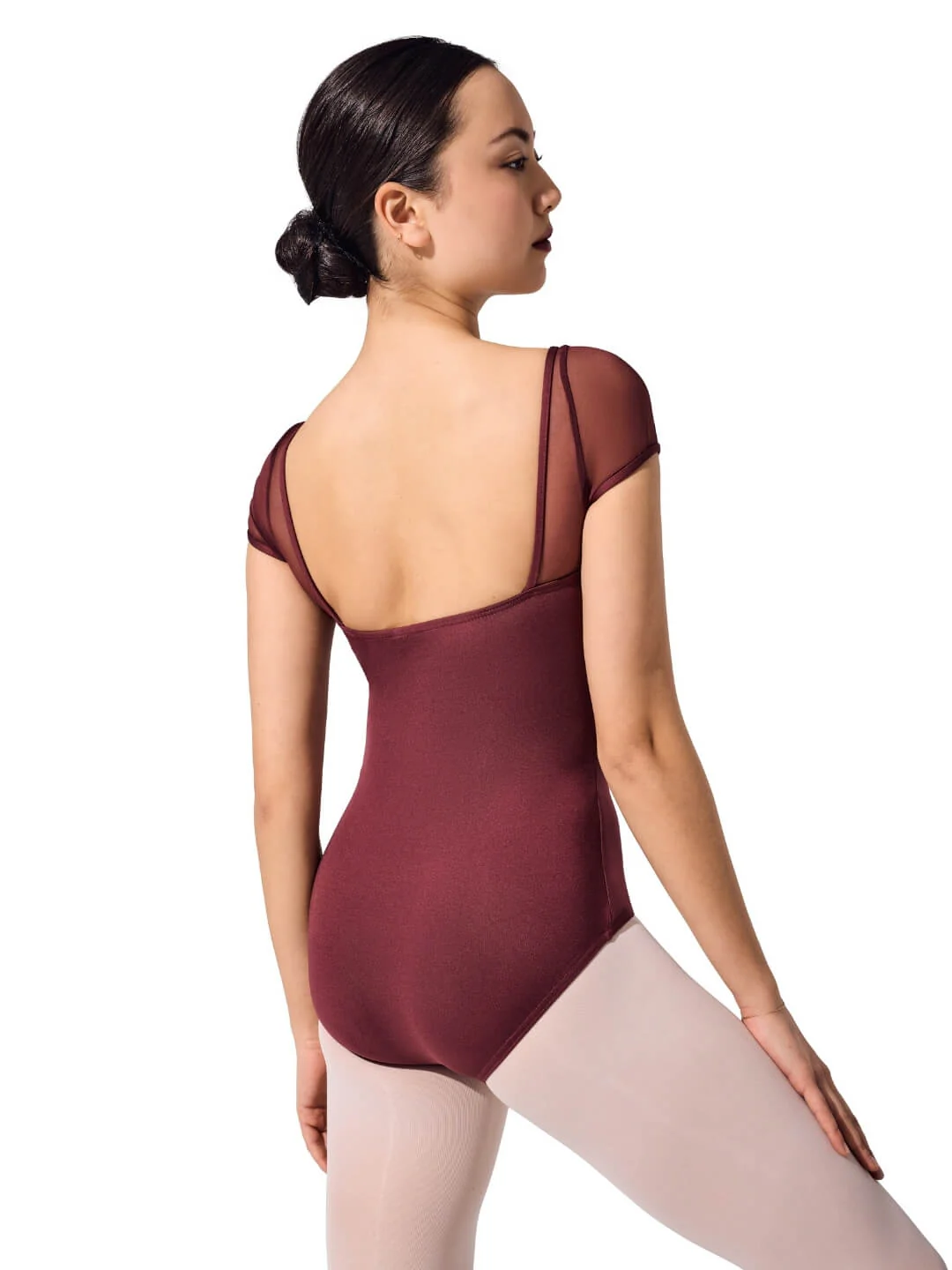 Studio Collection Mesh Yoke SS Leotard - Image 14
