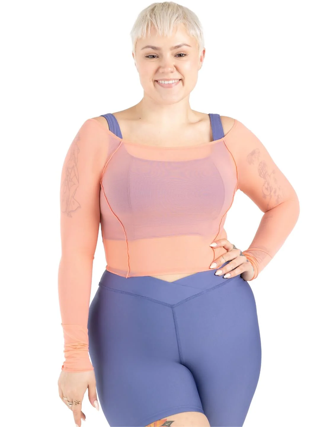 Sunset Nostalgia Dusk Longsleeve Mesh Top - Image 3